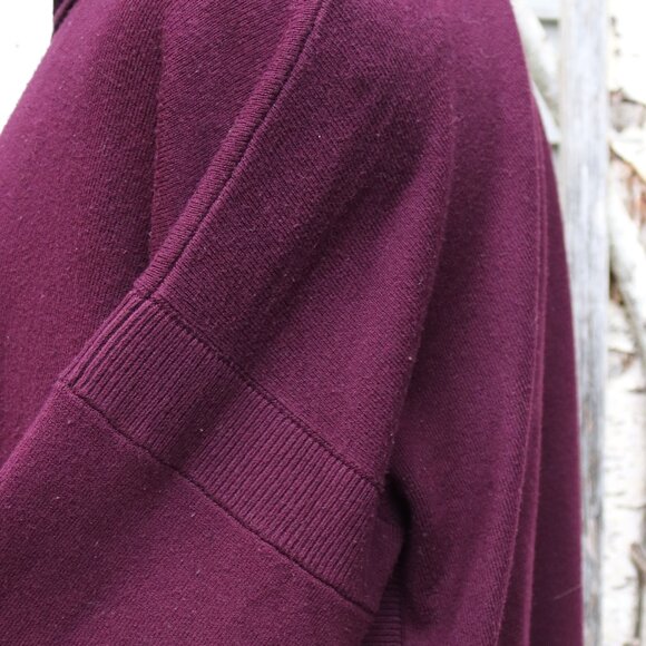 French Connection Plus Size Plum Long Turtleneck Sweater Sz 2X - Picture 4 of 8